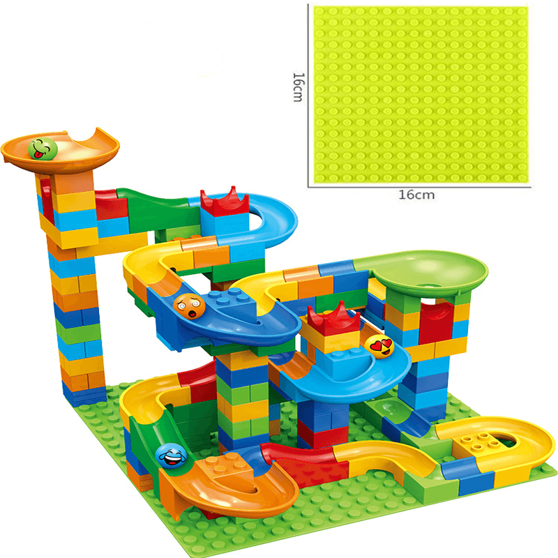 Marble Run Byggklossar – Kreativ Labyrint med Rutschkana och Kulbana för Barn – Pedagogisk Lek för Problemlösning och Fantasi-Byggsats Kulbana-BB-Hemnix