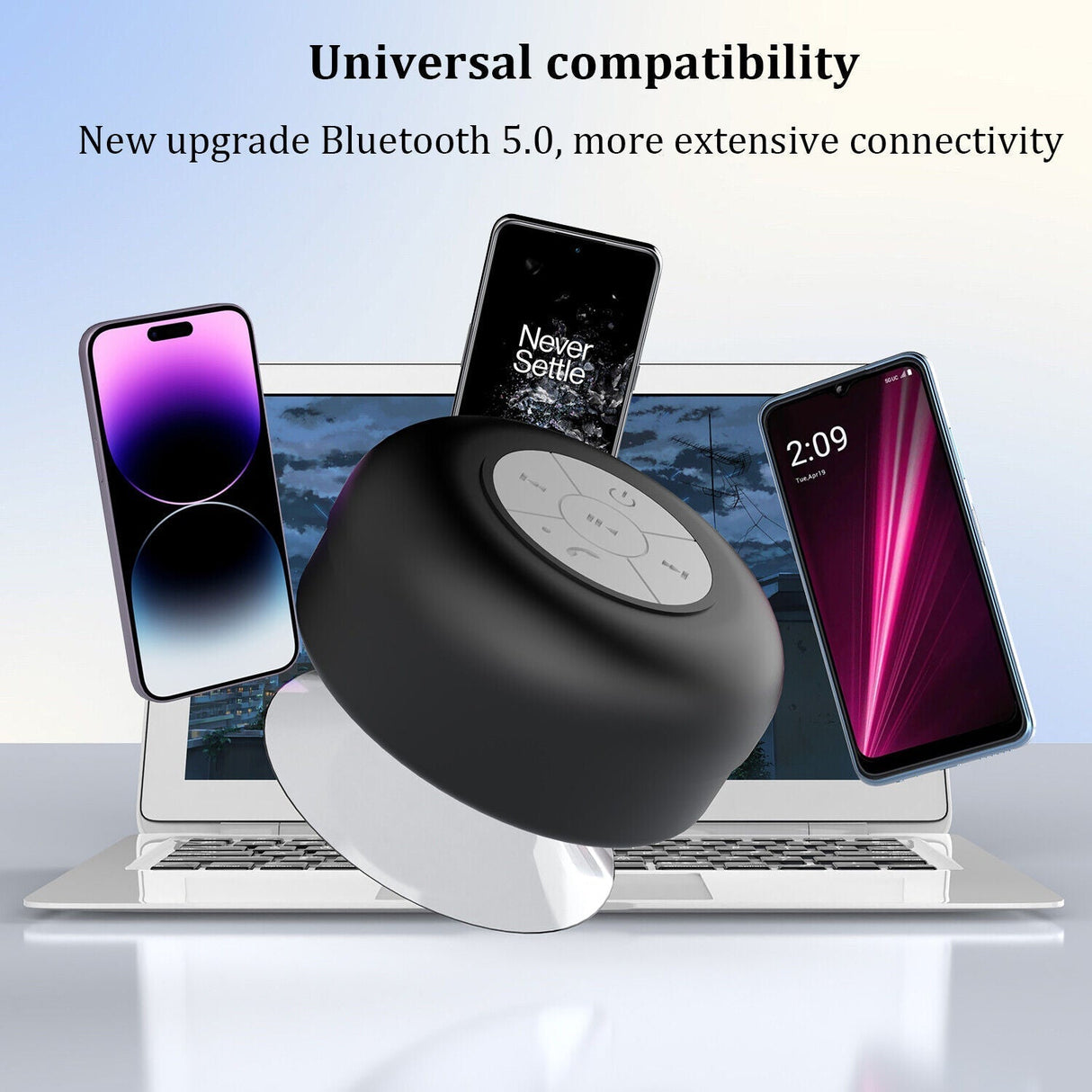 Luxora Vattentät Bluetooth Duschhögtalare med Sugkopp Carvallo