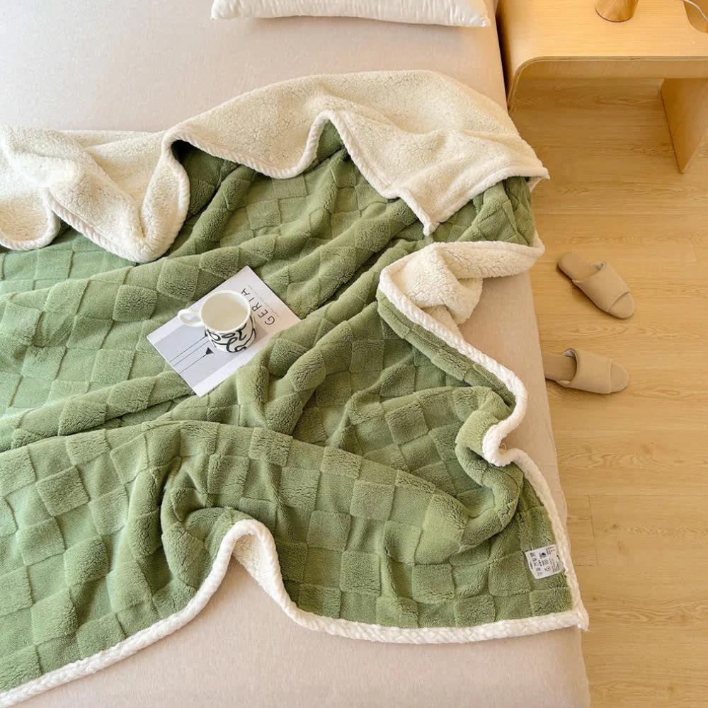 Plush Fyrkantig Rutigt Filt Carvallo