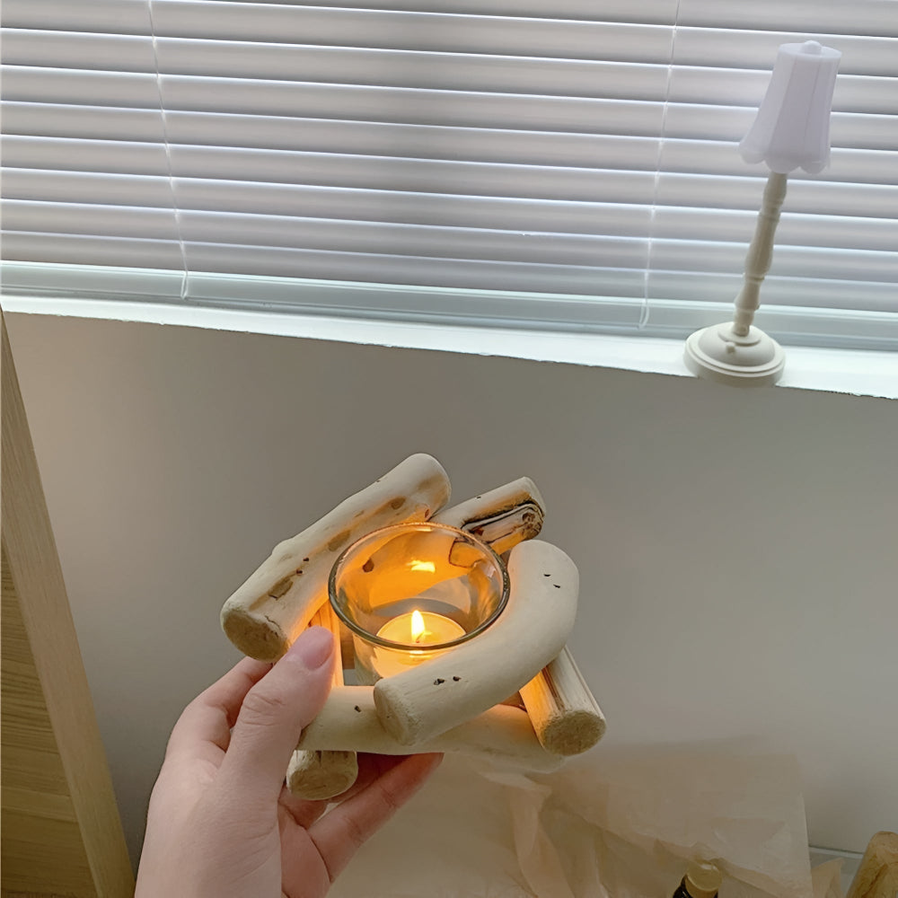 Rustik drivvedsljusstake – Naturinspirerad elegans MILA Sverige