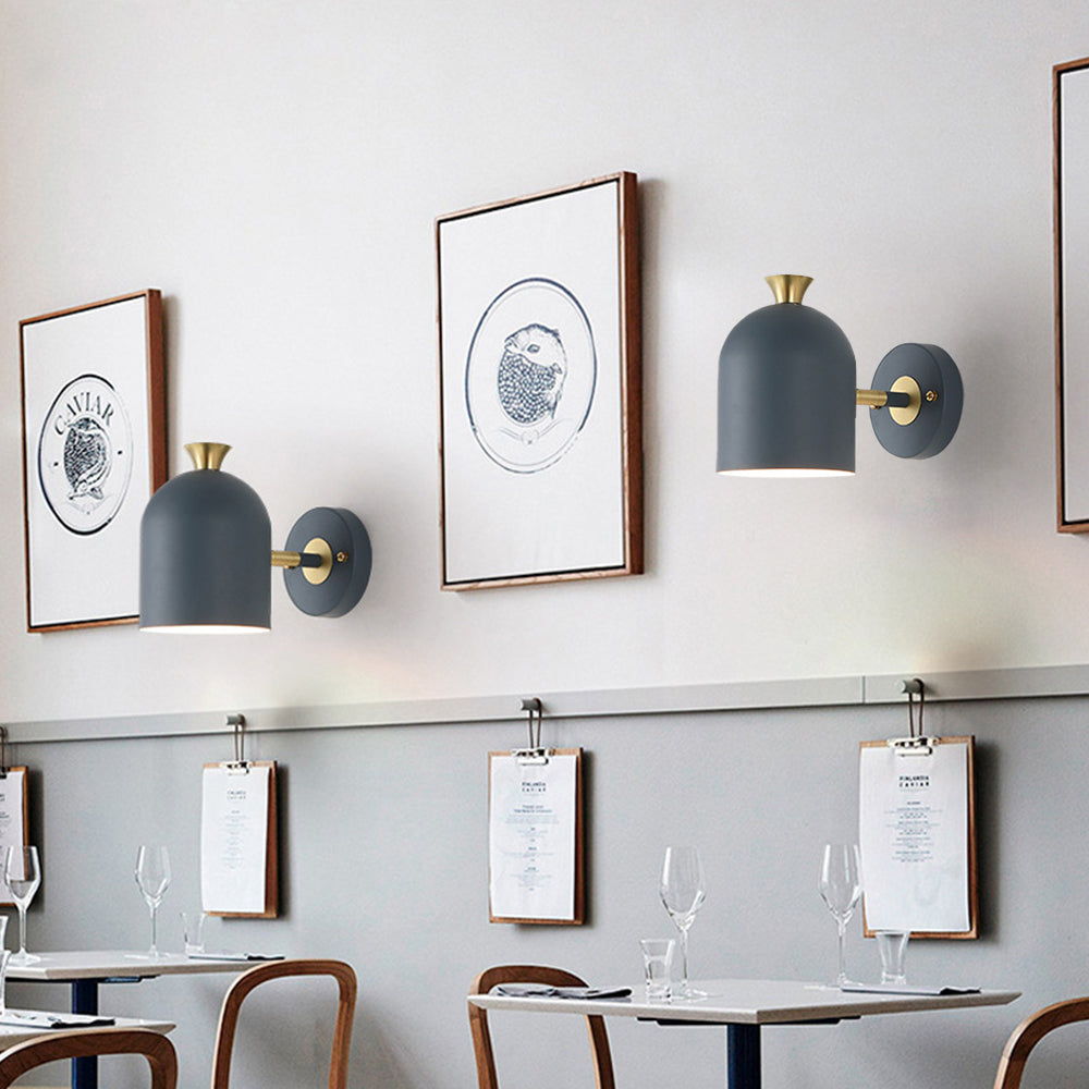 Dekorativ järnvägglampa | 9.84"× 7.87" | Enkel glödlampa belysning | Metall väggmonterad ljus | Brick by Brick Carvallo