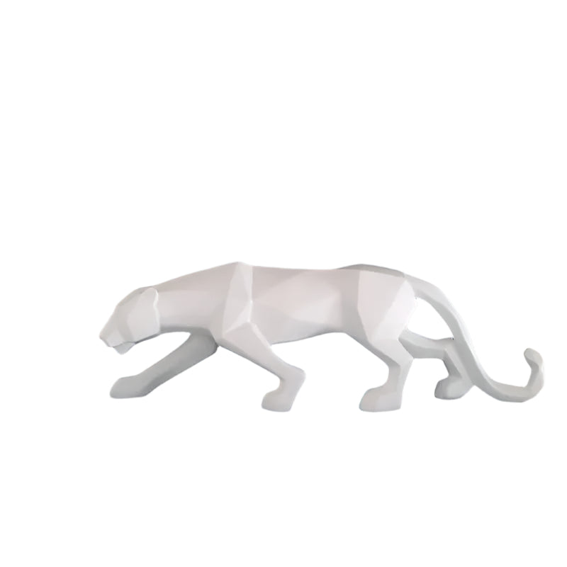 Svart och Vit Panter Skulpturer - Modern Konst Duo för Ditt Inre Carvallo