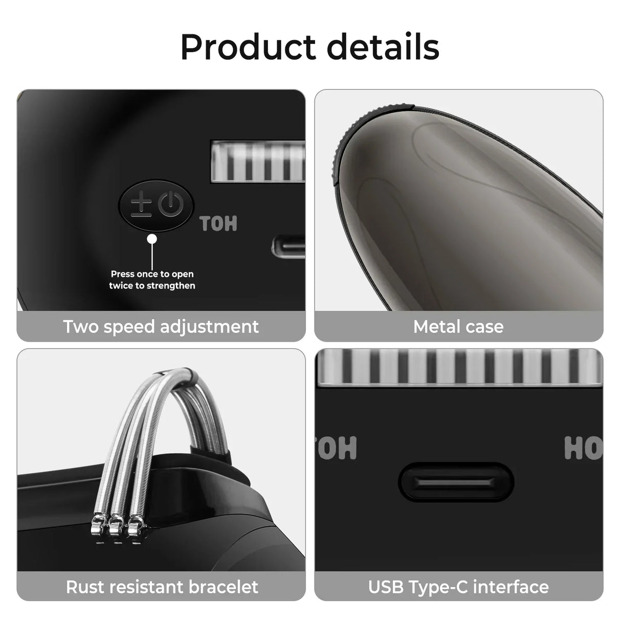 Royaleva Professionell Sladdlös Handhållen Vibration Massageapparat med Värme – USB-uppladdningsbar för Nacke, Rygg, Huvud och Ansikte Carvallo