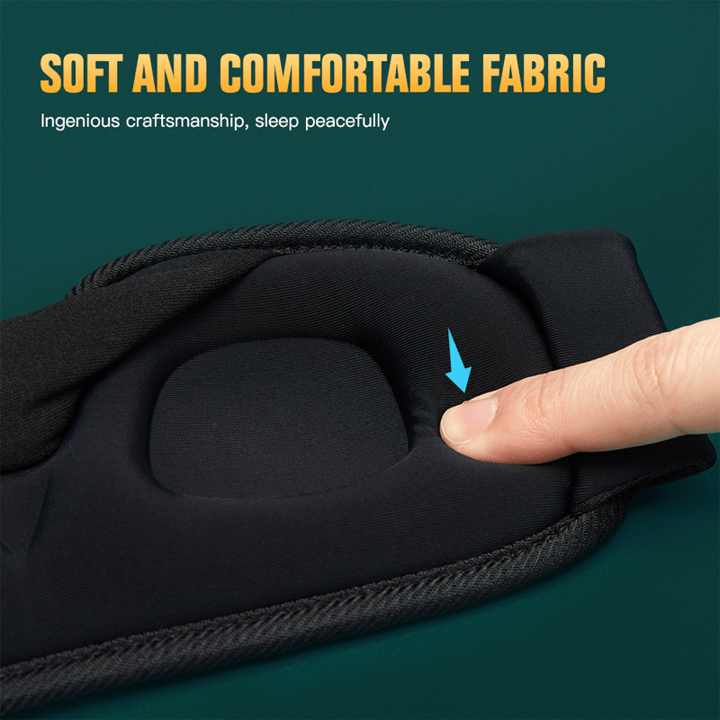 Portabel 3D Sovmask - Ljusblockerande, Mjukt Vadderat Ögonskydd för Optimal Komfort-Personligt-BB-Hemnix