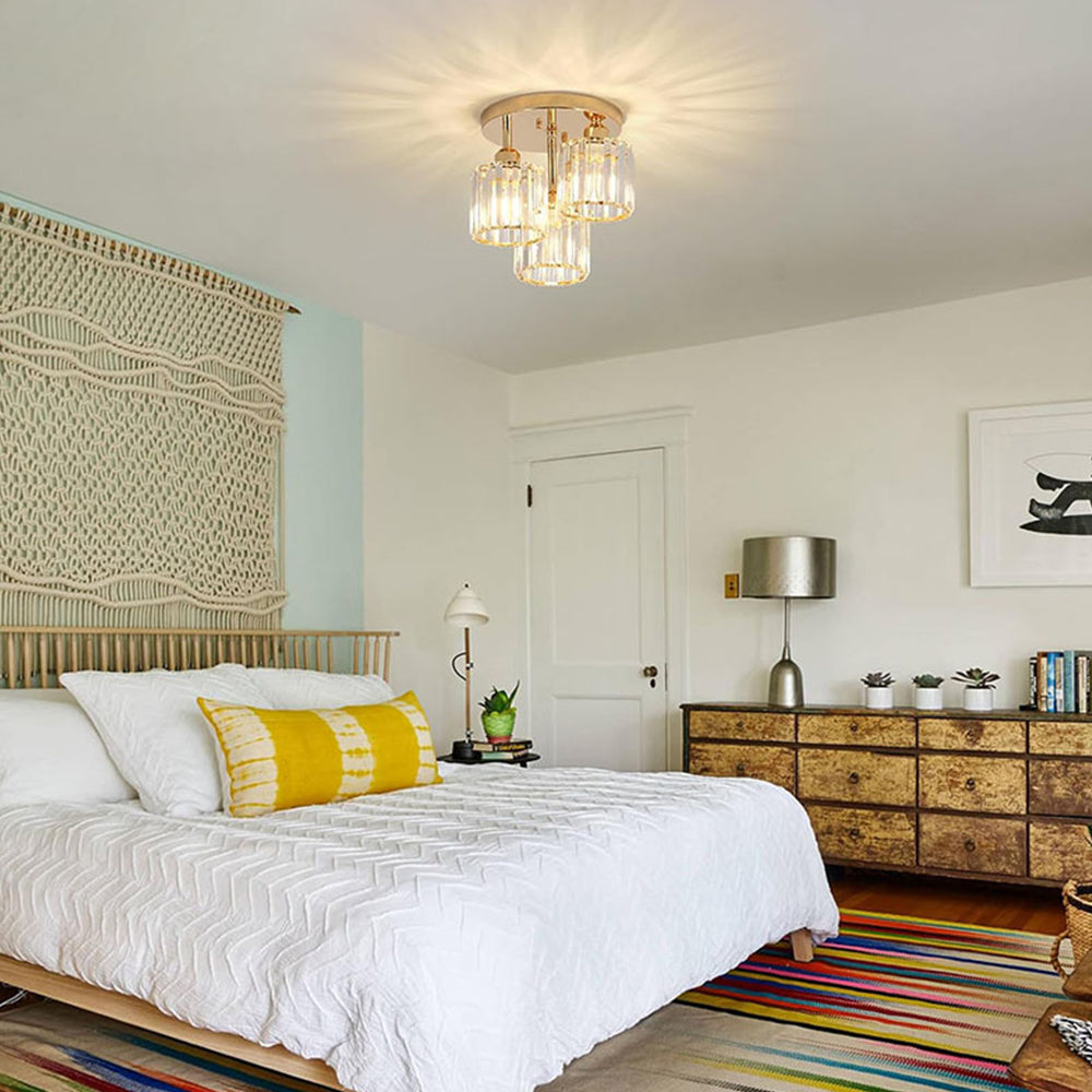 Elegant moderna kristalltaklampor – halvrecesserad design Carvallo