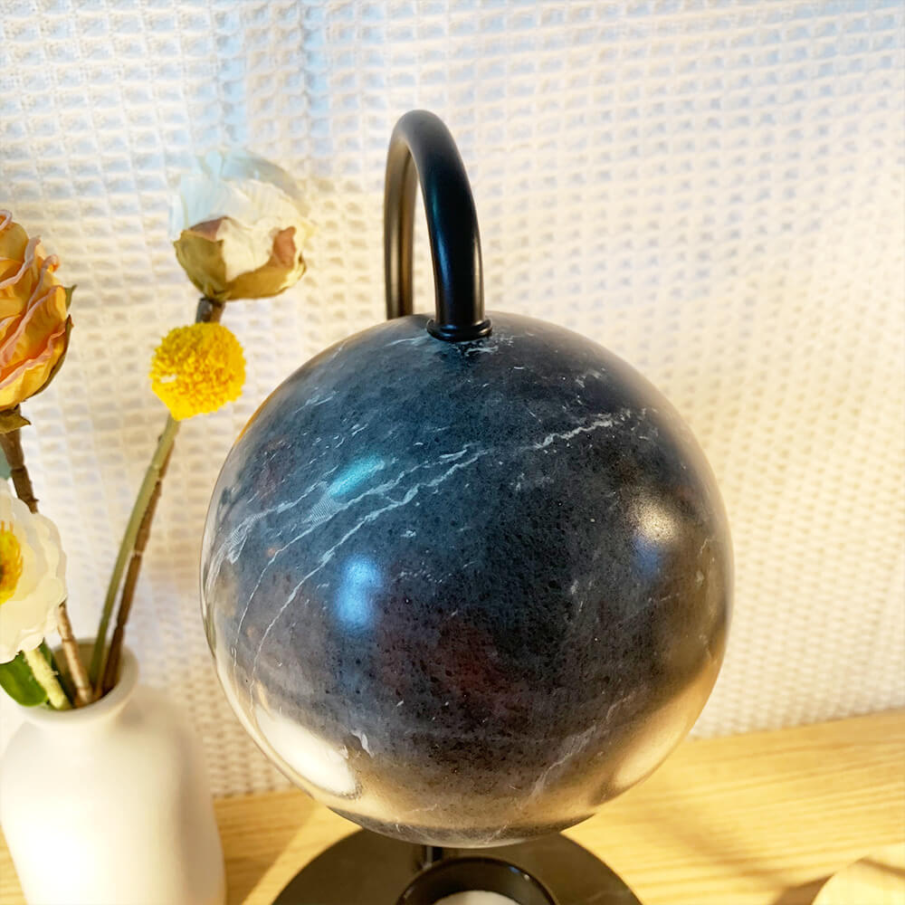 Japanskinspirerad sfärisk glaslampa MILA Sverige