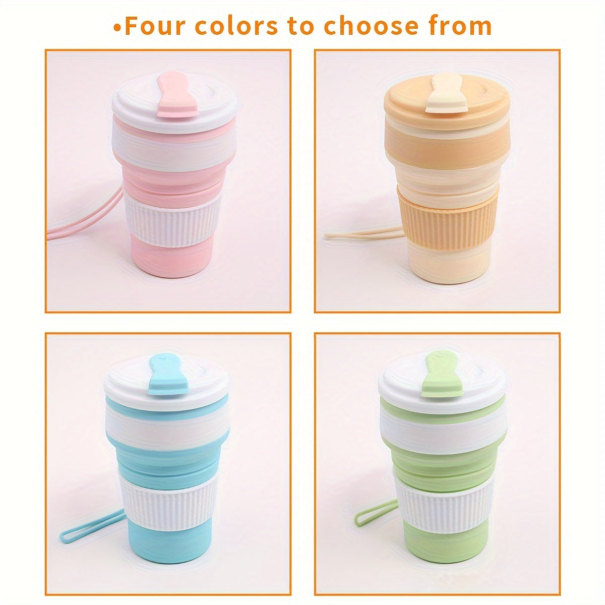 Carvallo Traviva Cup | Livsmedelsgodkänd silikon | Med lock & läckageskydd | 14 × 8 cm Carvallo