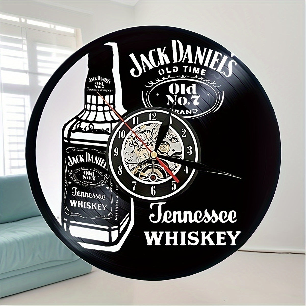 Vinylskivor Väckarklocka - Whisky Tema, Stil, För Vardagsrum och Kontorsinredning Carvallo