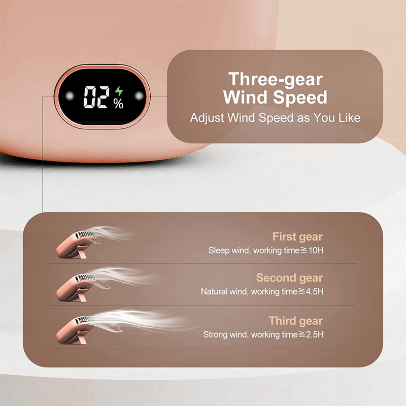 Portabel Hängande Minihalsfläkt 2000mAh-Personligt-BB-Hemnix