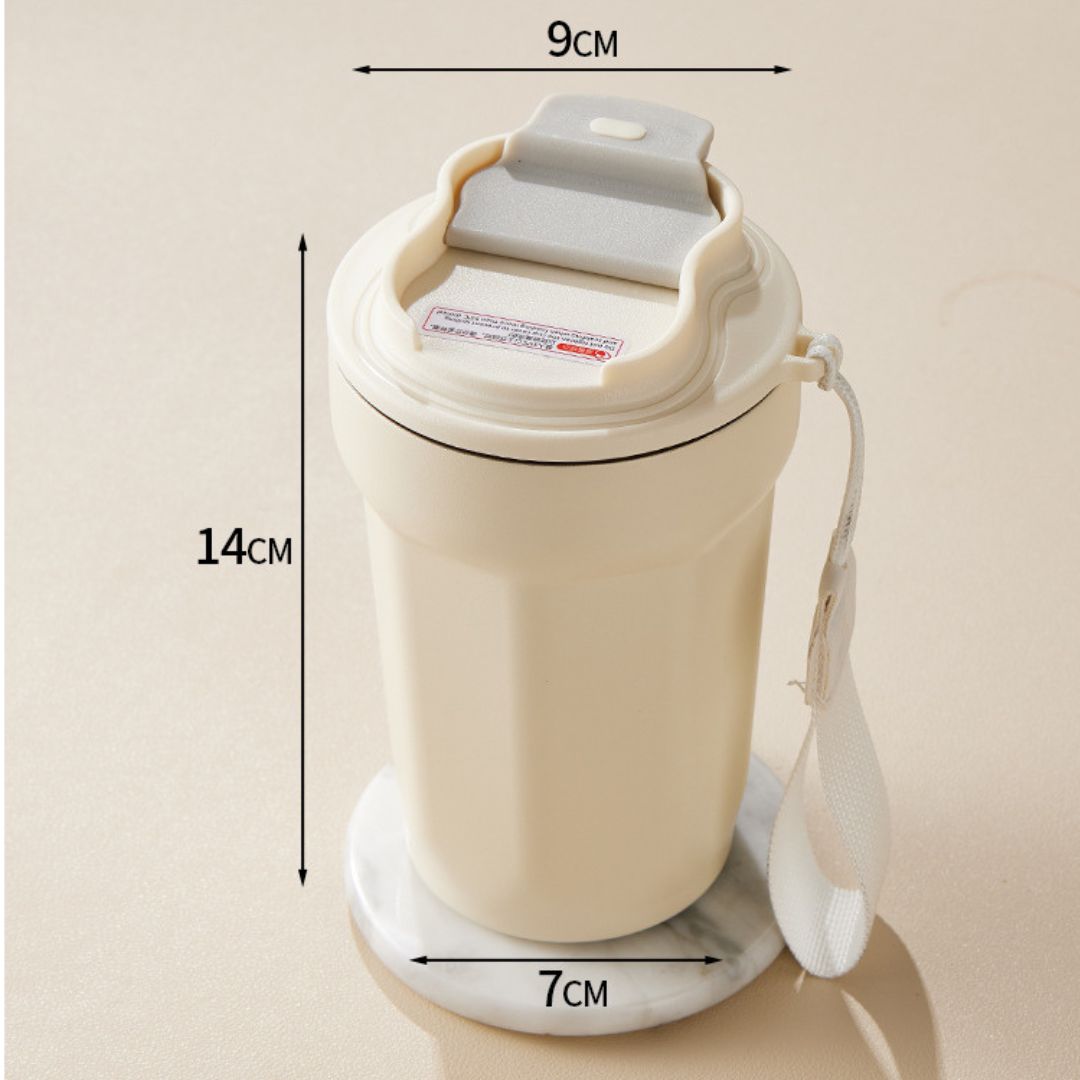 Rostfritt stål kaffekopp med LED temperaturvisning 450 ML Carvallo