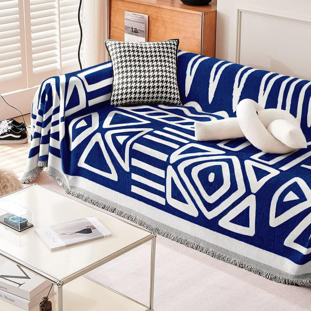 Geometrisk bohemisk stil sofföverdrag - Modern, stilfull och hållbart soffa skydd Carvallo