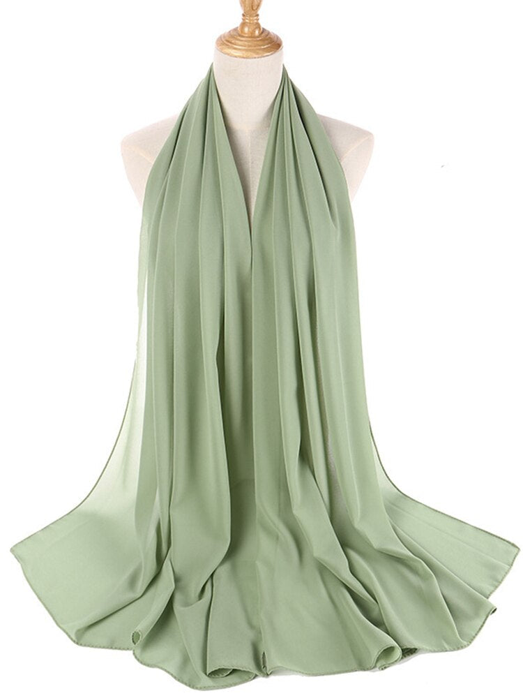 Chiffon Hijab pannband-Clothes for women-Bellasverige-Ljusgrön-Hemnix