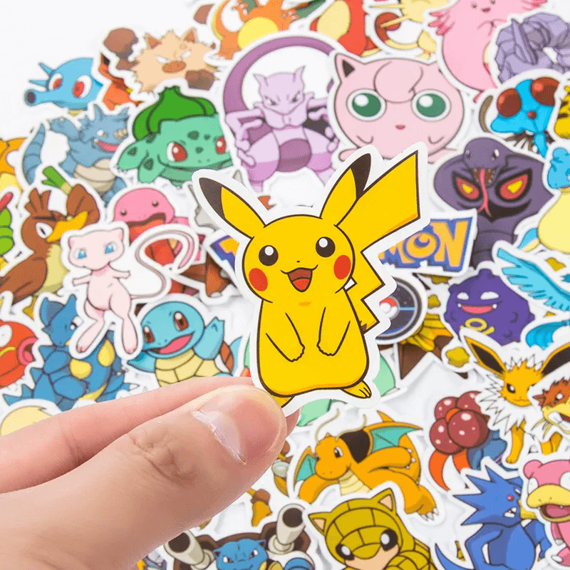 Poke Klistermärken Set – 50 Unika Stickers för Samlare och Fans-Övriga Leksaker-BB-Hemnix