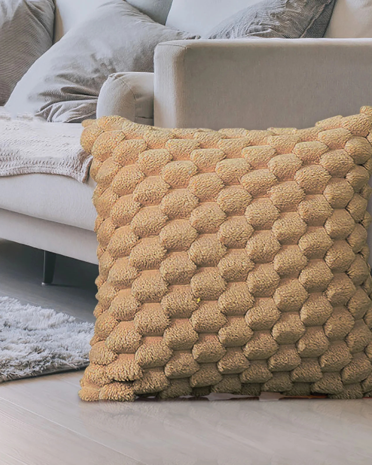 Carvallo – Lyxig Plysch Dekorativ Kudde med Lush Textur för Elegant Komfort Carvallo