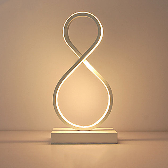 Elegant Infinity Curve LED-bordslampa – modern 8-formad minimalistisk design MILA Sverige