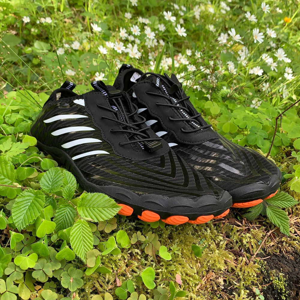 Herr Barfota Skor Lätta Flexibla Andningsbara Tyg och Gummi-Herrskor-Hemnix-Svart-35-Hemnix