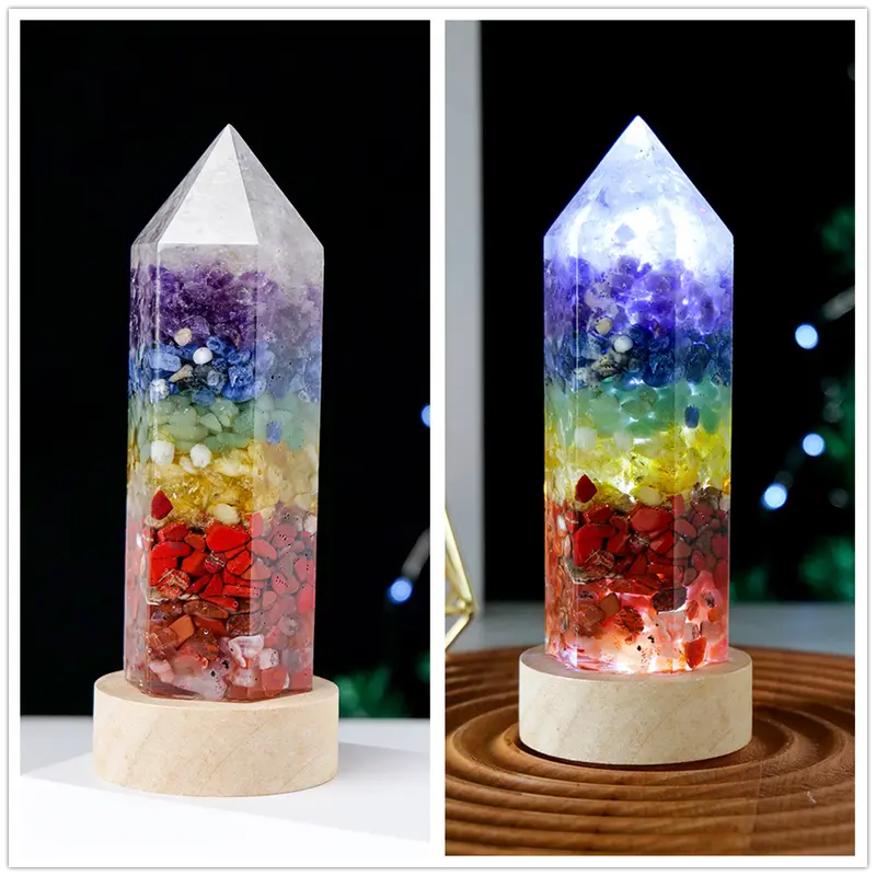 SereniLight - Kristall rosakvarts lampa Carvallo