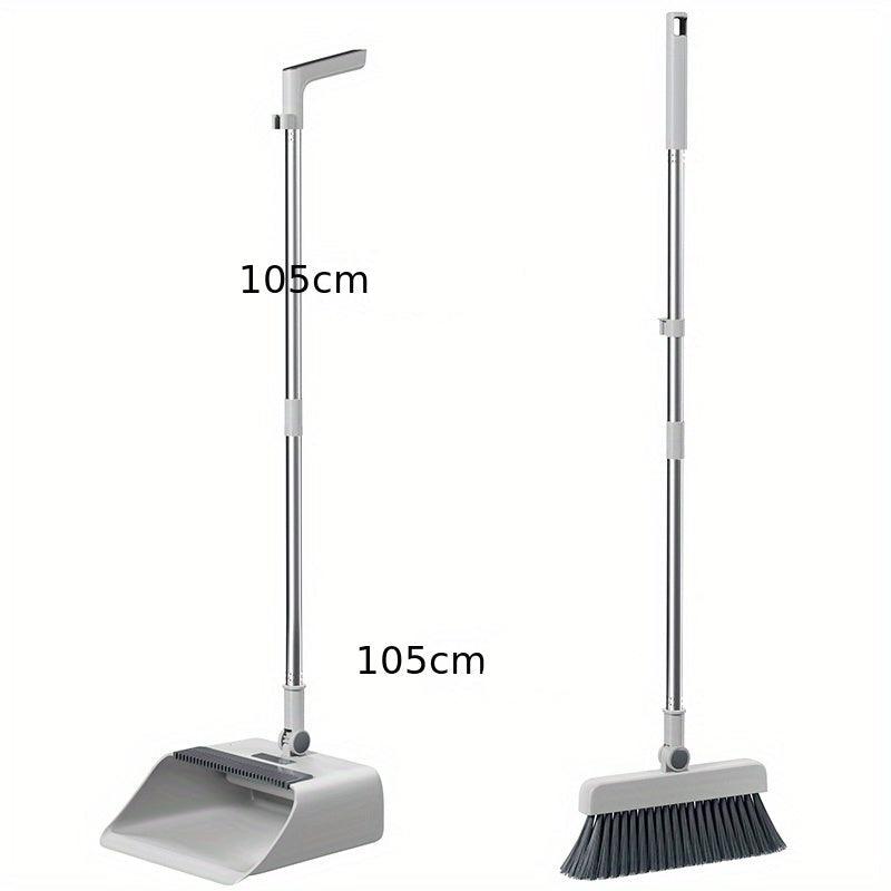 Carvallo- och sopskyffelset Cleanovo Duo | Multifunktionell med självrengörande kam | Ergonomisk & platsbesparande Carvallo