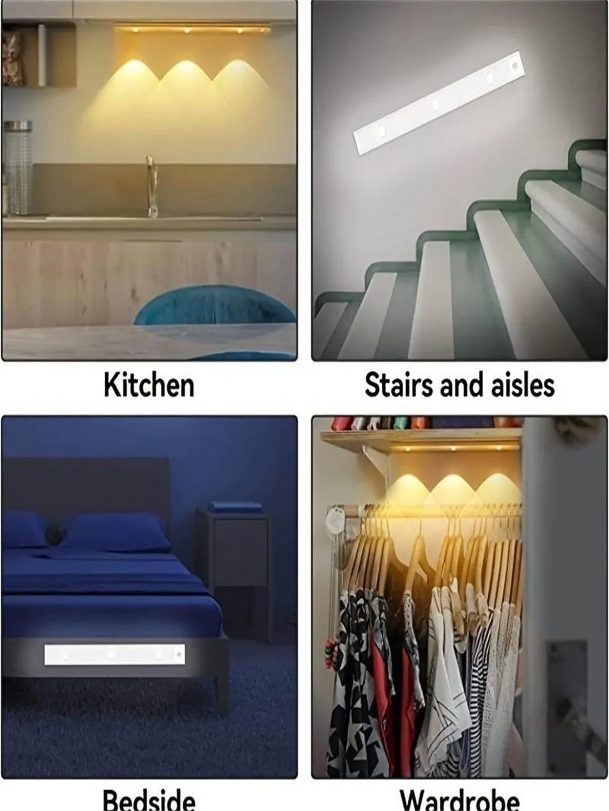 Royelux Rörelsesensor LED Skåplampa – Ultra-tunn, USB-laddningsbar och dimbar Carvallo