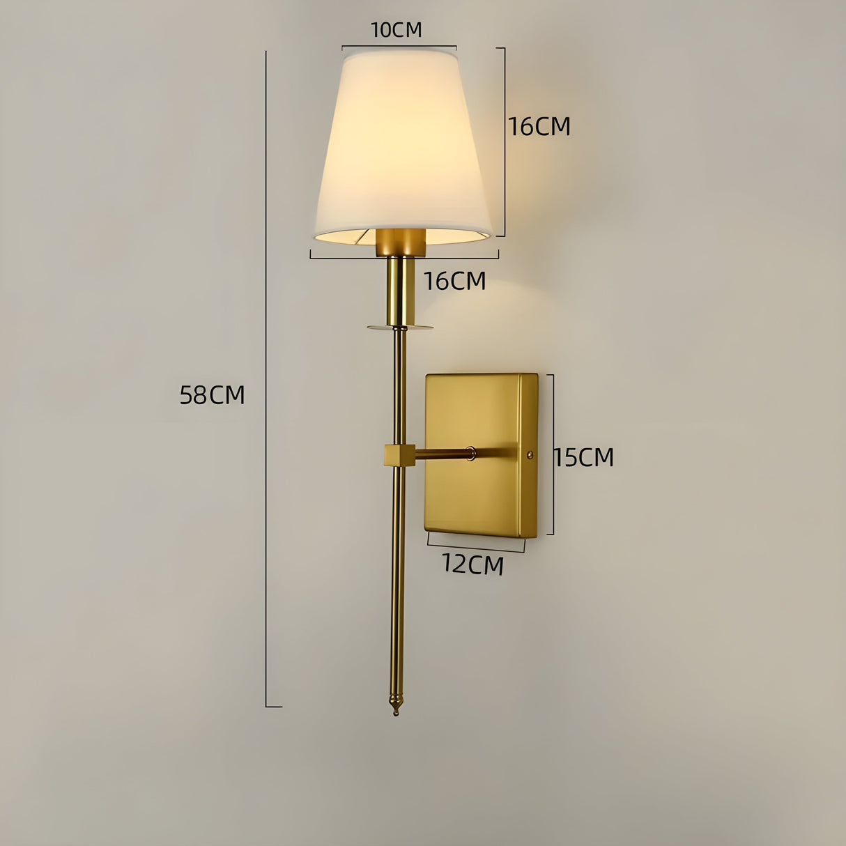 AuraShade Light - Uppladdningsbar Ameran LED-vägglampa Carvallo