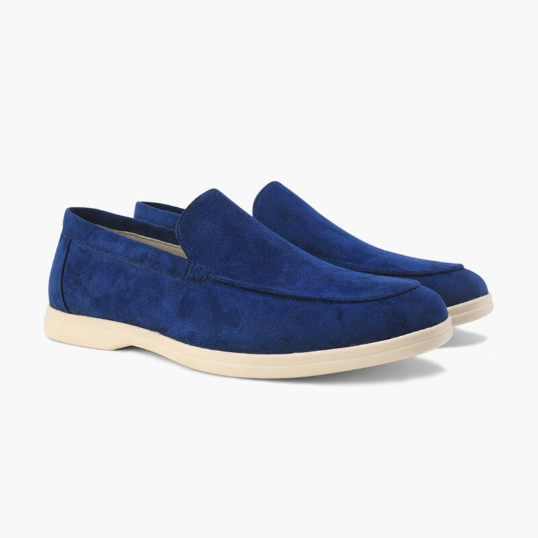 OldMoney™ Loafers i mocka-Hemnix-Marinblått-38-Hemnix