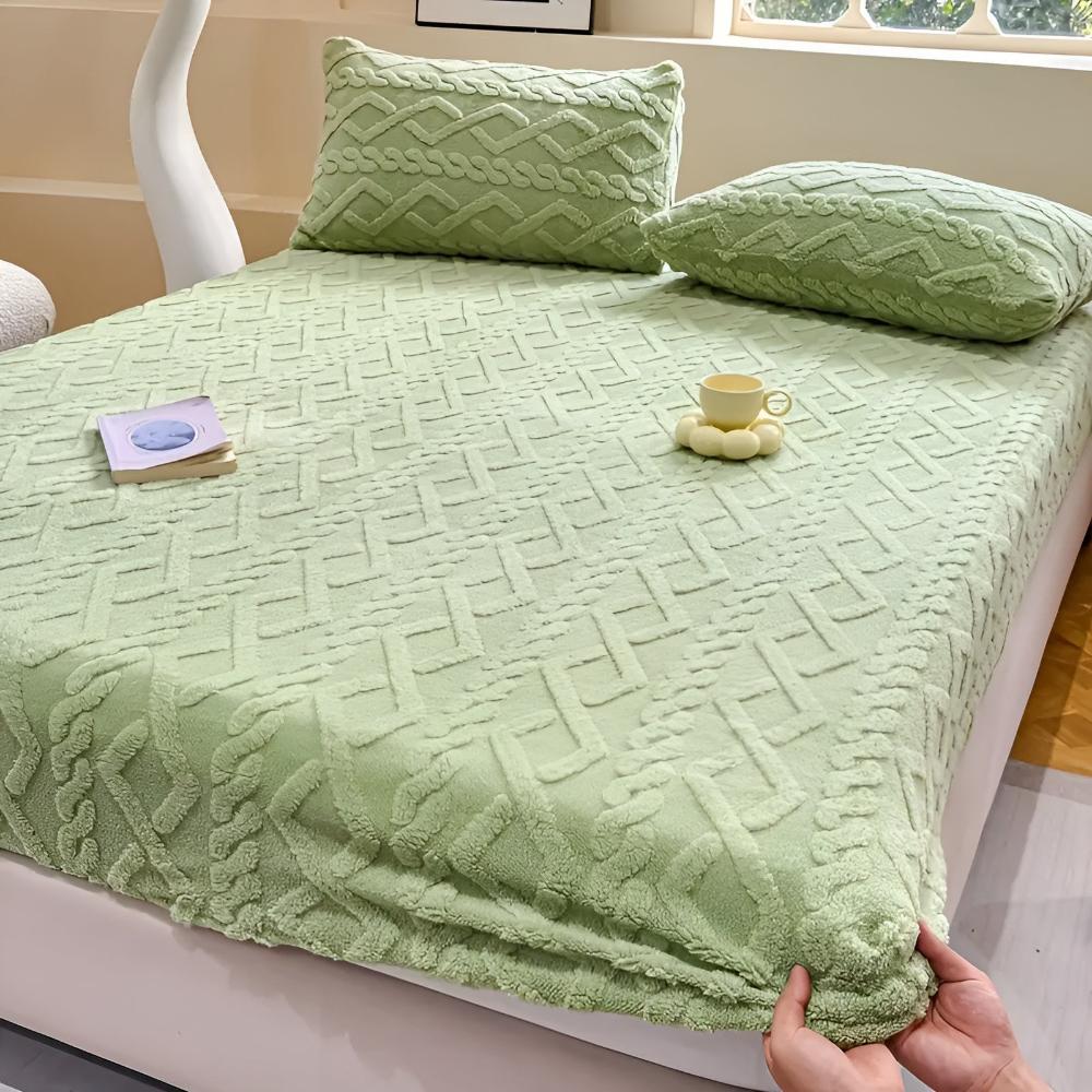 Premium Velvet Sherpa Sängset Carvallo