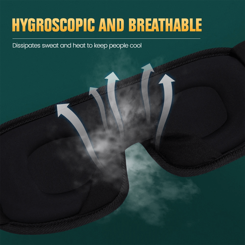 Portabel 3D Sovmask - Ljusblockerande, Mjukt Vadderat Ögonskydd för Optimal Komfort-Personligt-BB-Hemnix