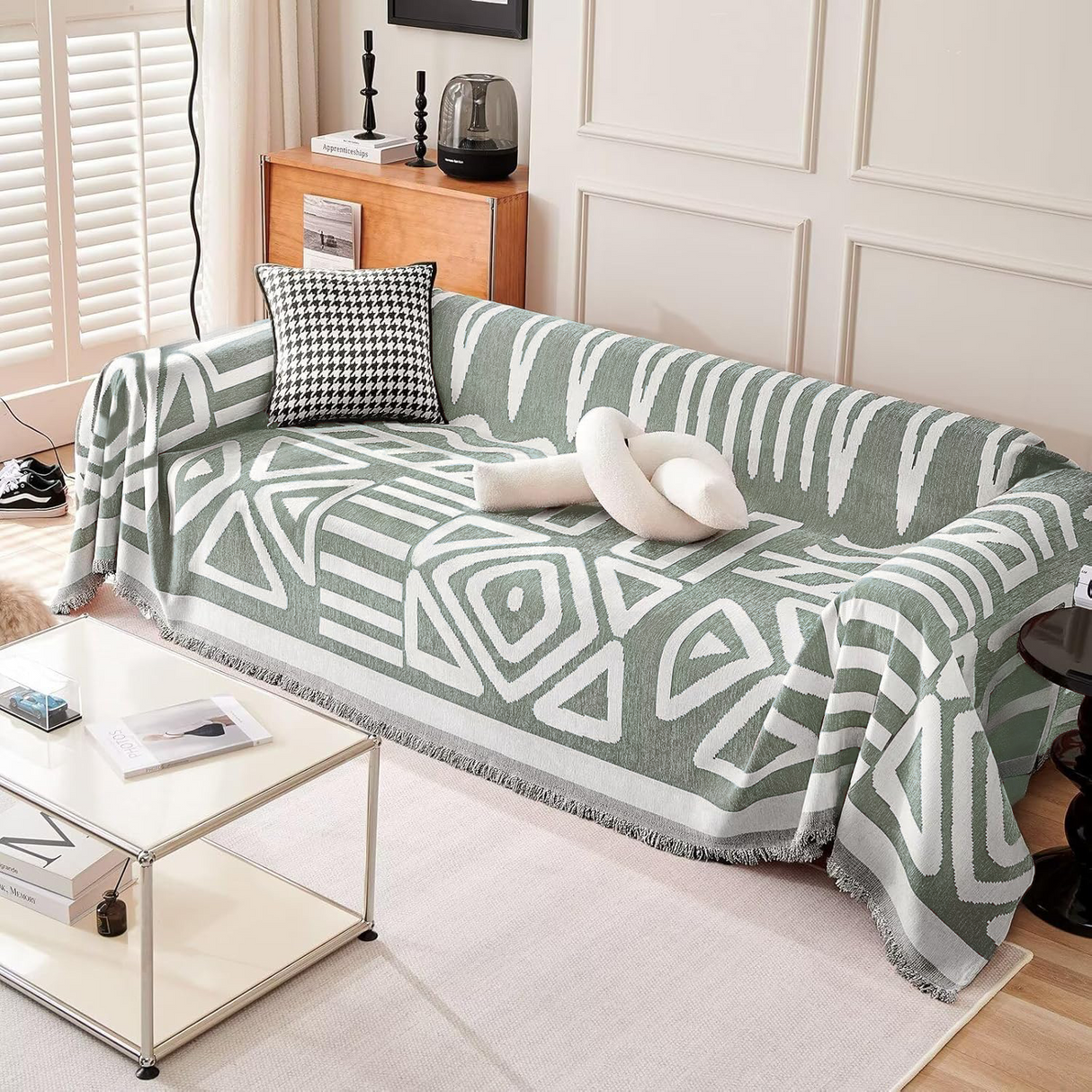 Geometrisk bohemisk stil sofföverdrag - Modern, stilfull och hållbart soffa skydd Carvallo