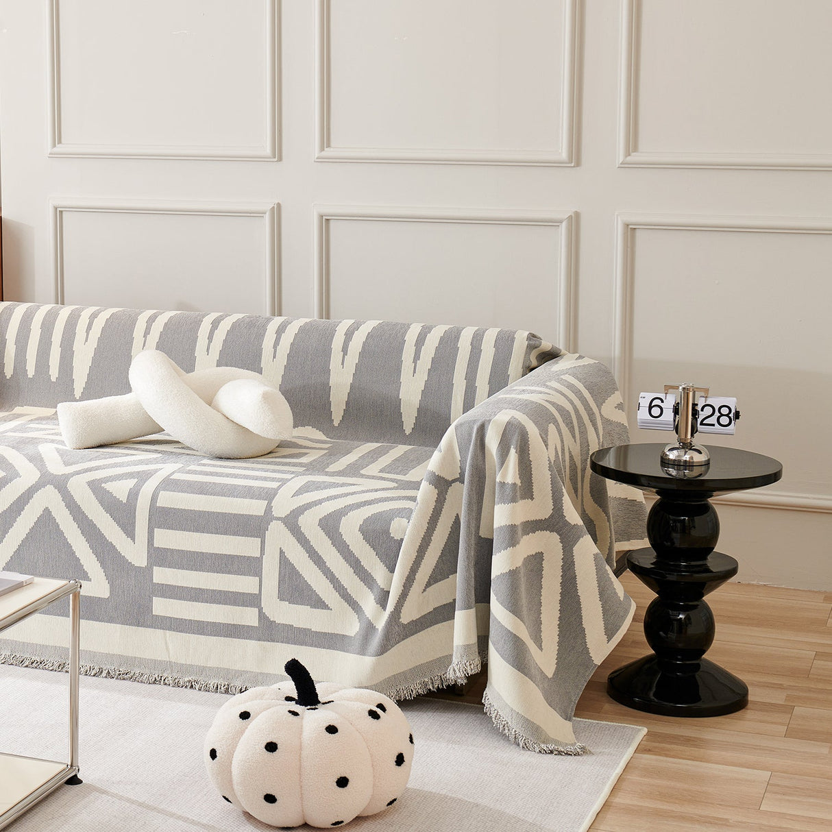 Geometrisk Boho Stil Sofföverdrag - Modern, Stilig & Hållbart Soffskydd Carvallo