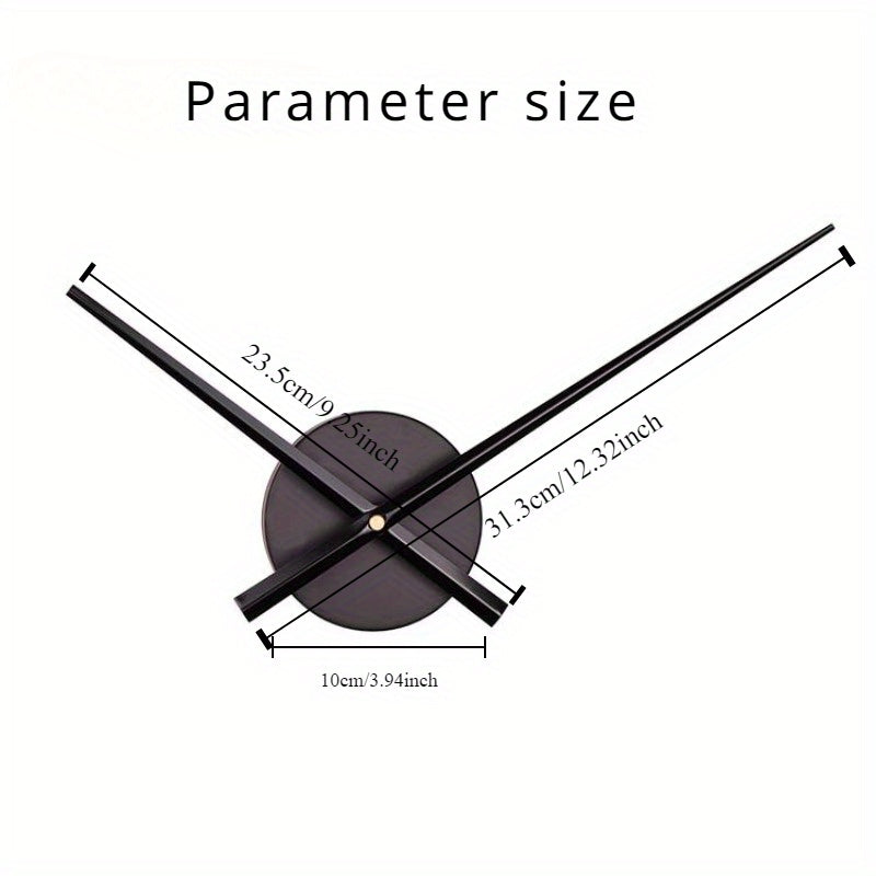 DIY Vägghängd Klocka med Metall Urskiva - Tyst Urverksrörelse för Heminredning Carvallo