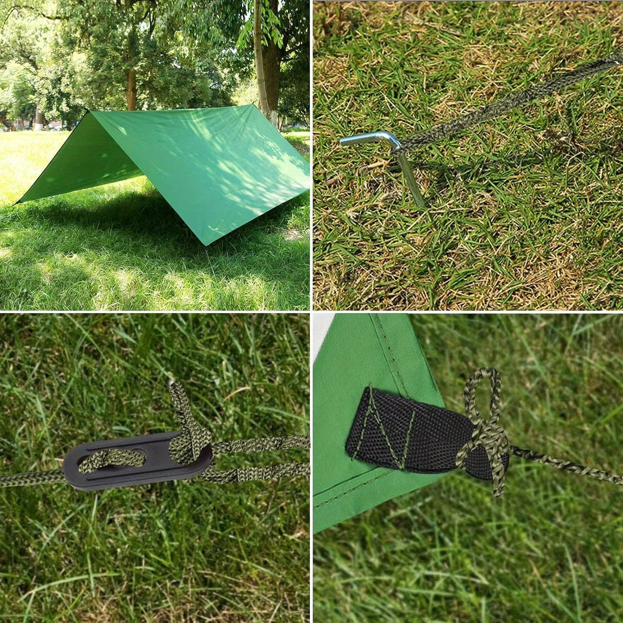 Carvallo-Solskydd TrekShade 3x3 m | Vattentät & Vindskyddande | Lätt & Bärbar | Inkl. Plugg & Bärväska Carvallo