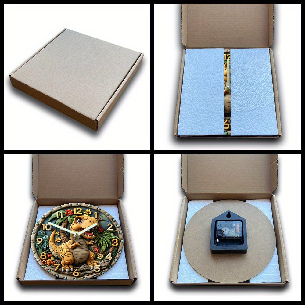 DinoTime - Lekfull Dinosaurie Väggklocka Carvallo