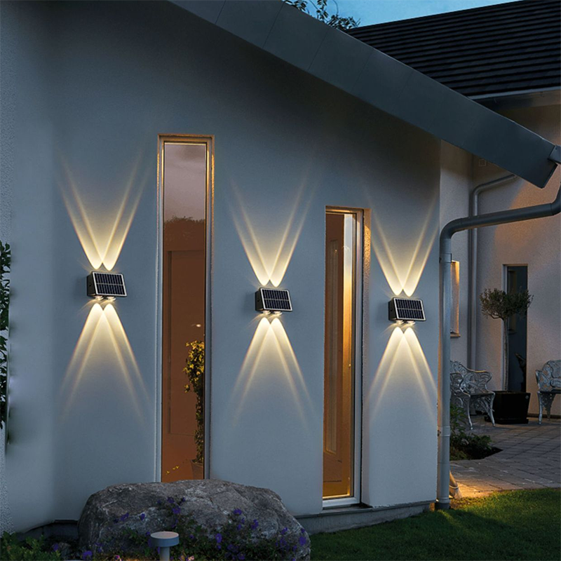 Carvallo Modern Solar-LED-Wall Light for Outdoor | Rectangular Design | IP56 Waterproof | Various Sizes & Light Intensities Carvallo