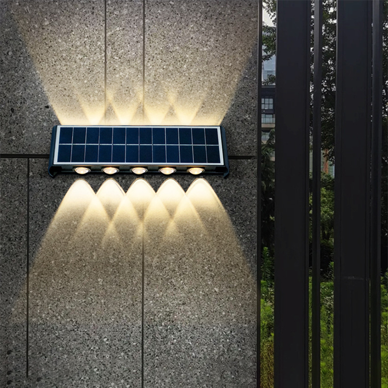 Carvallo Modern Solar-LED-Wall Light for Outdoor | Rectangular Design | IP56 Waterproof | Various Sizes & Light Intensities Carvallo
