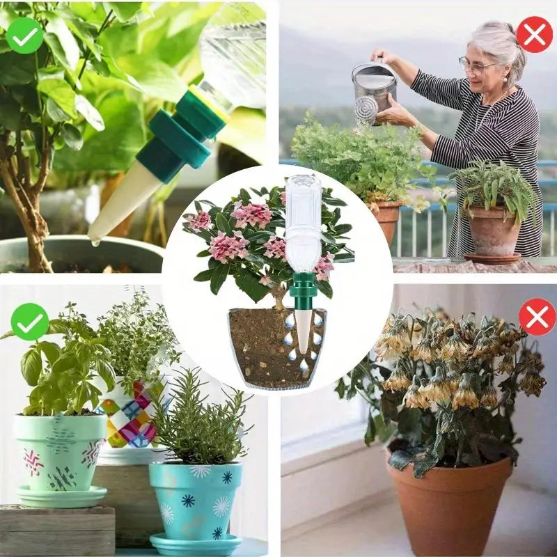 Självvattnande spetsar för växter – Automatiska droppspetsar för flaskor Carvallo