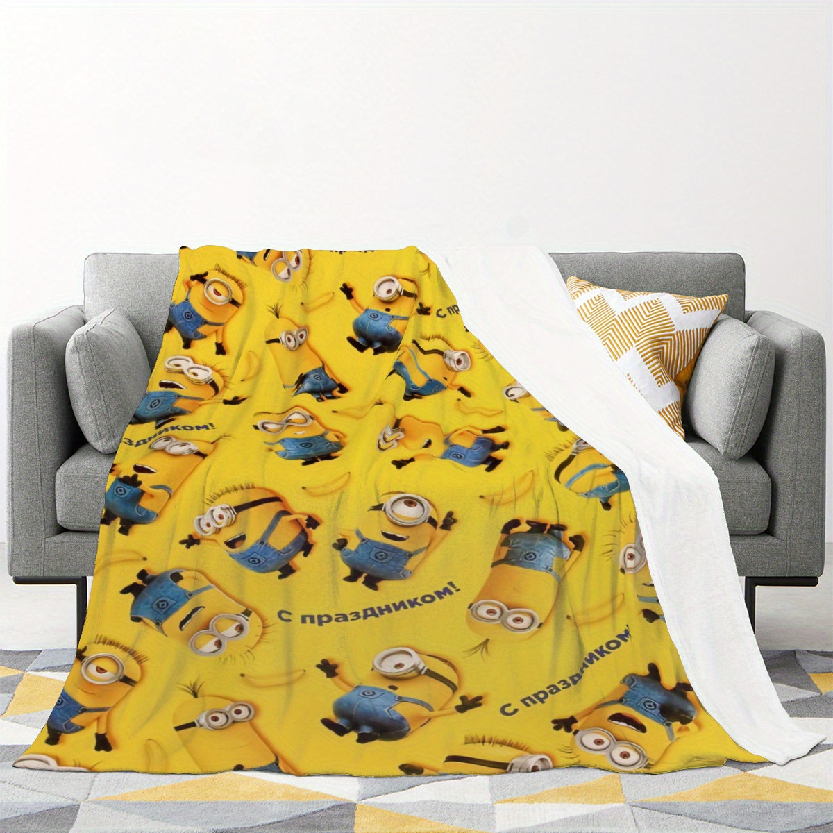 Minions Fleece Blanket - Mjuk & Varm Flanellfilt för Barn Carvallo