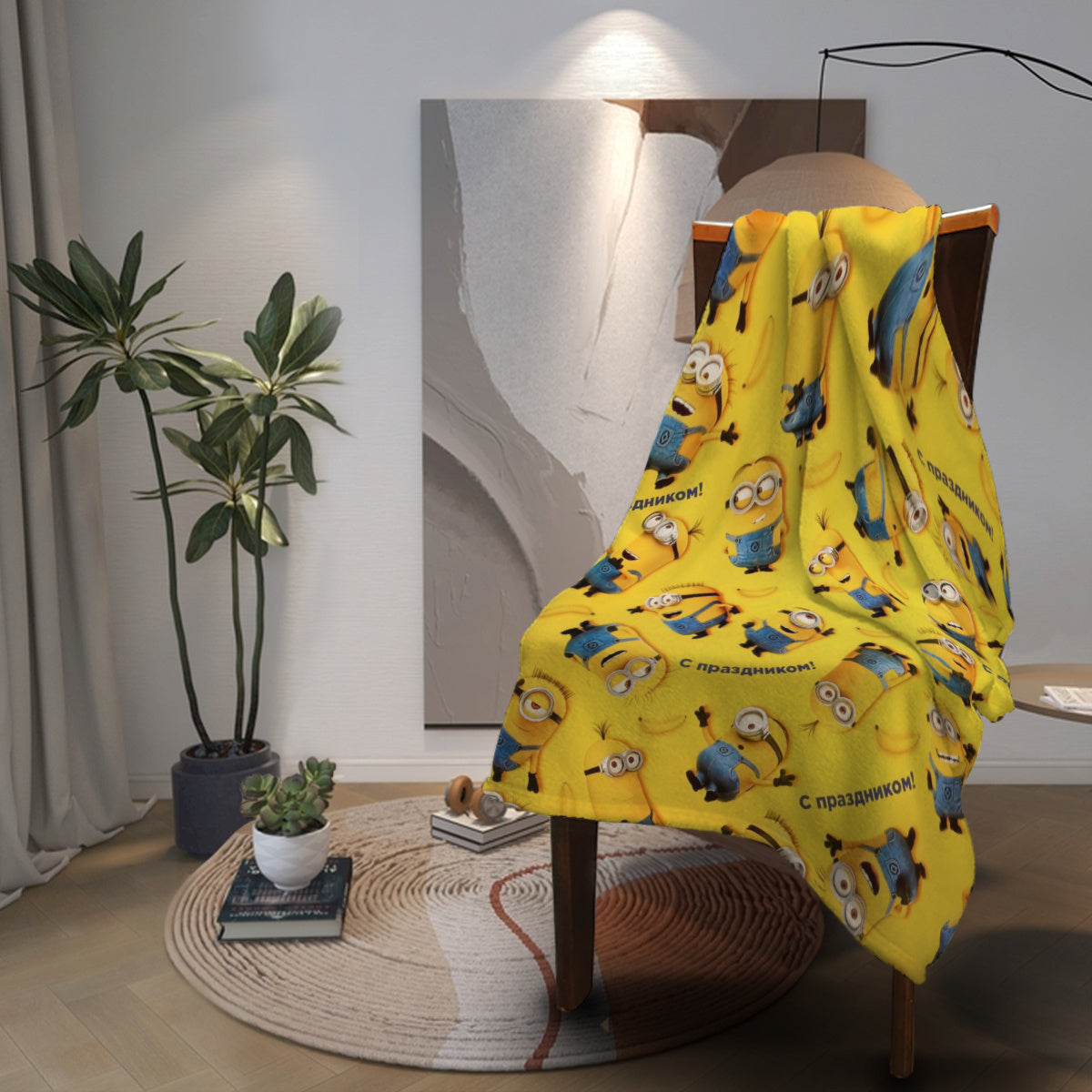 Minions Fleece Blanket - Mjuk & Varm Flanellfilt för Barn Carvallo