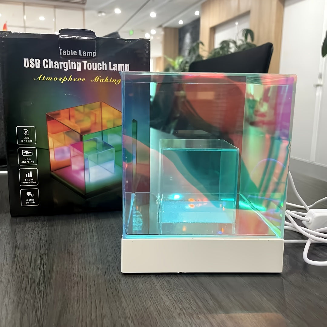 LumiSky - Drömmande Stjärnhimmel Bordslampa med Justerbart Ljus och Geometrisk Design Carvallo