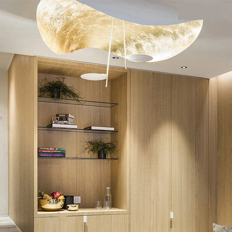 Taklampa Guldblad Modern Pendellampa Carvallo