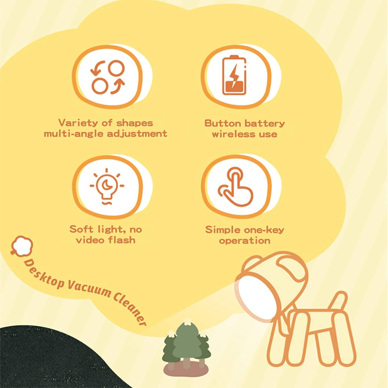 Mini Söt Husdjurslampa - Justerbar LED Skrivbordslampa, Dekorativ Nattlampa med Hjortdesign, Perfekt för Barnrum och Skrivbord-Lampa-BB-Hemnix