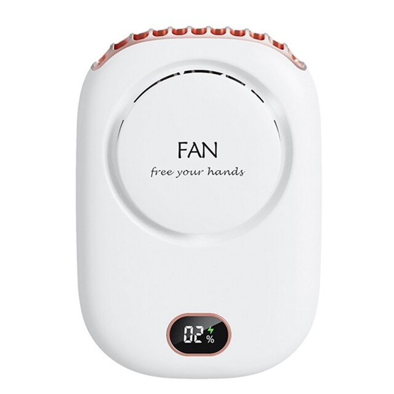 Portabel Hängande Minihalsfläkt 2000mAh-Personligt-BB-Vit-Hemnix