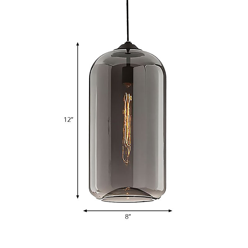 Brede Glas Hänglampa - Modern 1-Ljuskälla Svart Lampa Carvallo