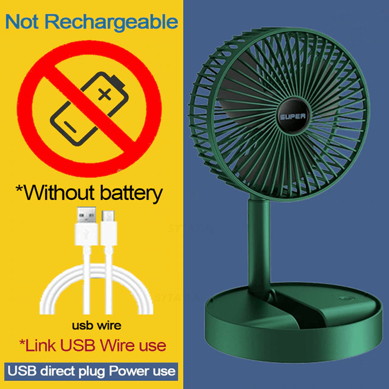 Hopfällbar Teleskopisk Fläkt-Personligt-BB-Hemnix