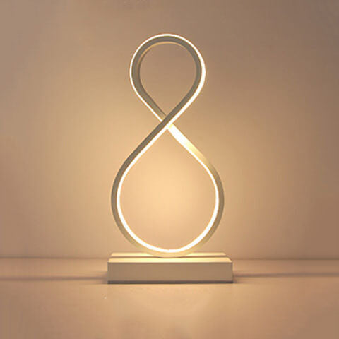 Elegant Infinity Curve LED-bordslampa – modern 8-formad minimalistisk design MILA Sverige