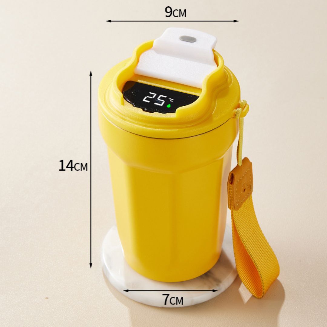 Rostfritt stål kaffekopp med LED temperaturvisning 450 ML Carvallo