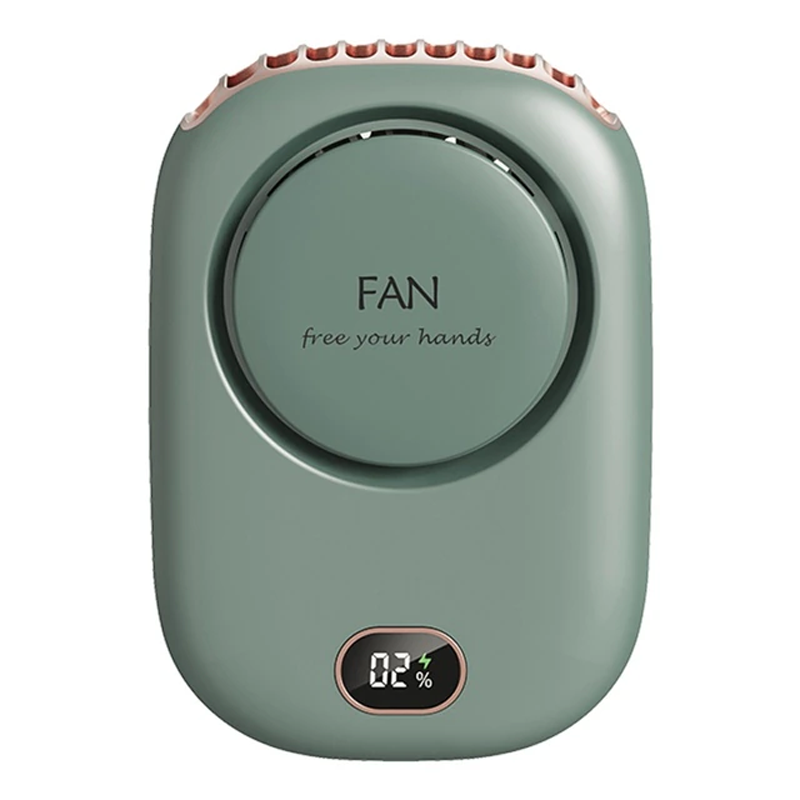 Portabel Hängande Minihalsfläkt 2000mAh-Personligt-BB-Grön-Hemnix