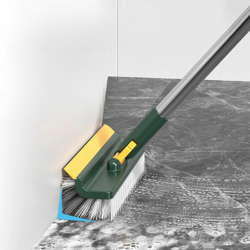 Carvallo DuoBrush Rengöringsborste | 2-i-1 för golv & fönster | Med vridhuvud & teleskopskaft | Lätt rengöring Carvallo