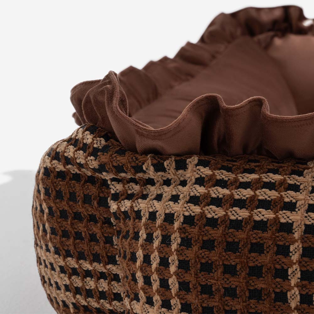 Bliss Bolster Ortopedisk Hundsäng Sammet Skum Stödjande Design Carvallo