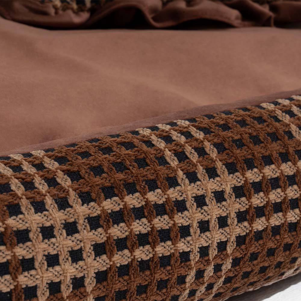 Bliss Bolster Ortopedisk Hundsäng Sammet Skum Stödjande Design Carvallo