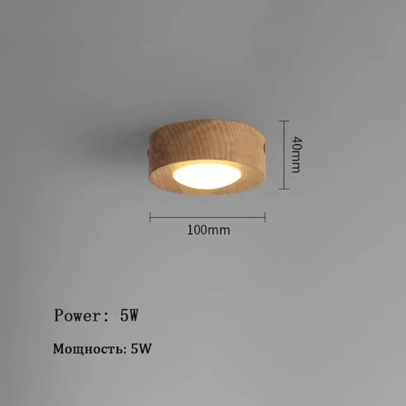 WoodAura - Valnöts Taklampa med LED Spotlight Carvallo